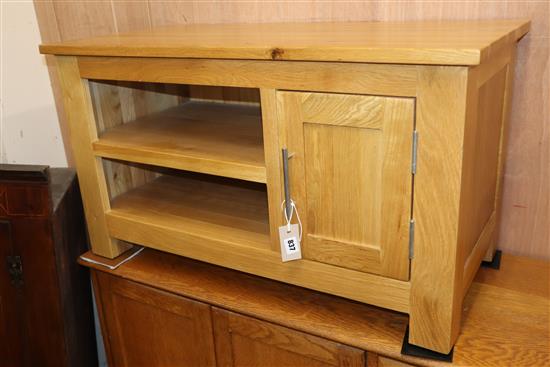 A modern oak television unit